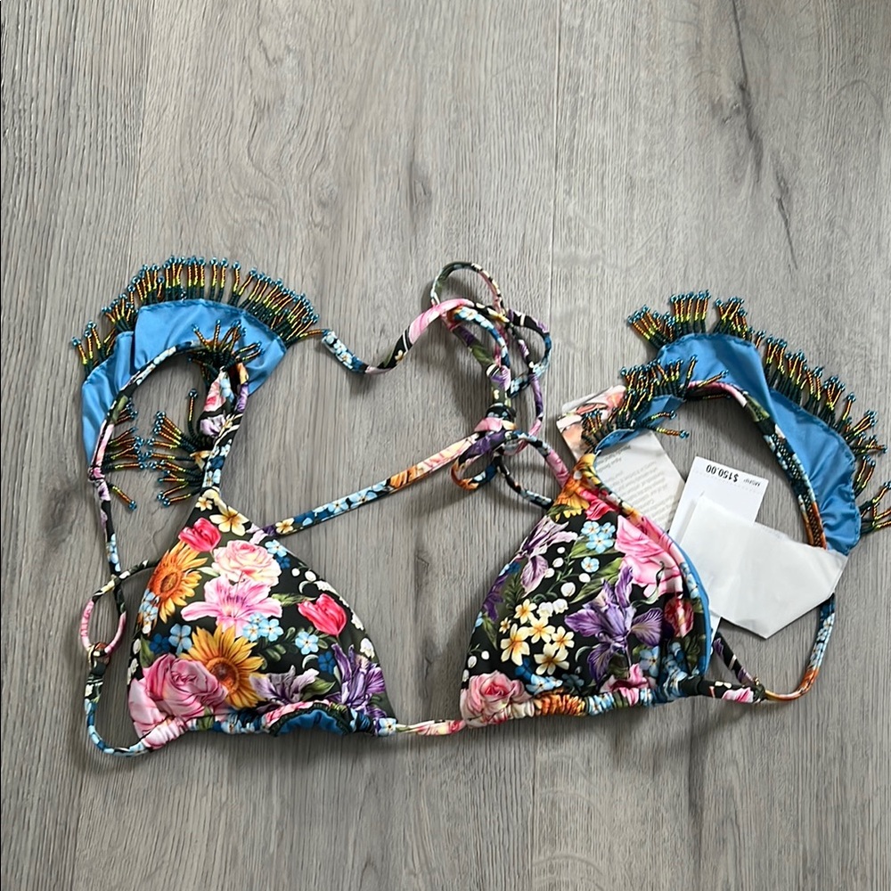 Agua Bendita Rose Dreamin Bikini Top - Picture 3 of 7